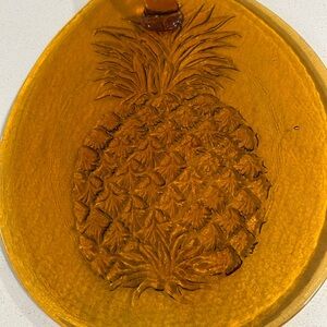 Amber Pineapple vintage serving plate.